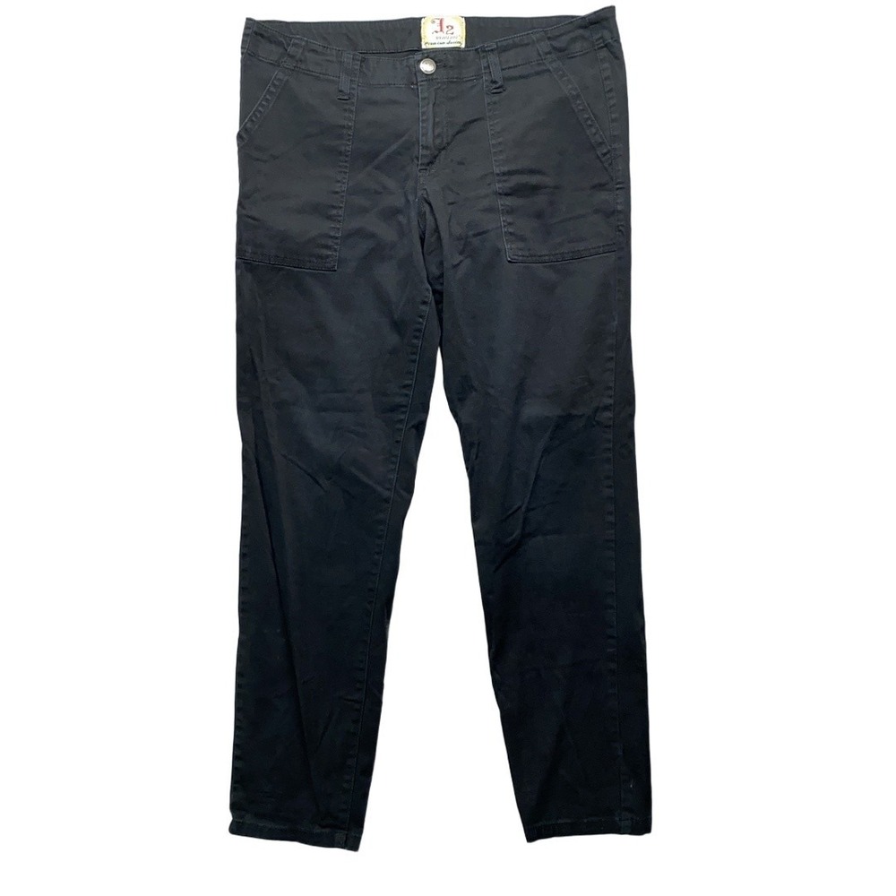 J2 By Jou Jou Premium Pants Jeans Womens 12‎ Black Stretch Style Utility Pockets